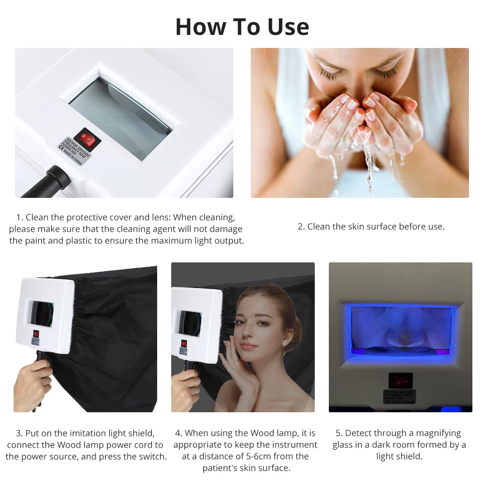 Instructions on how to use a device with images and text.