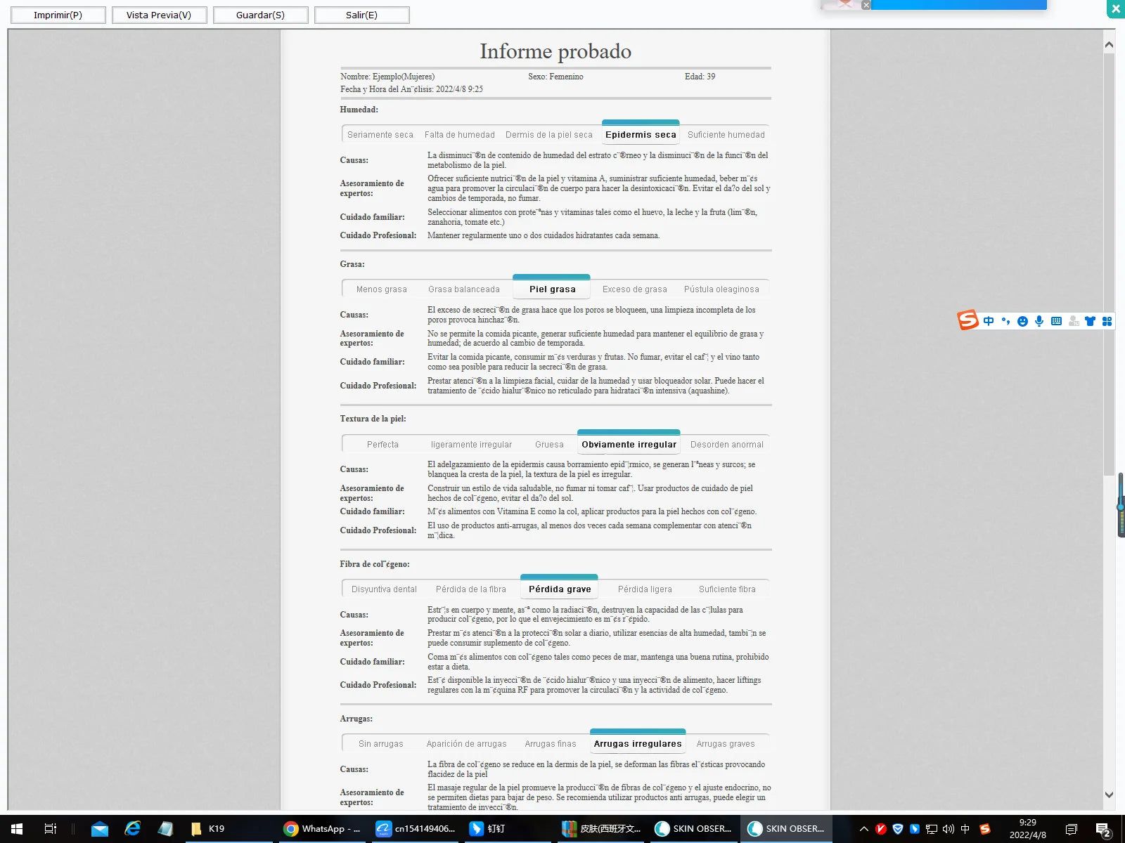 Computer screen displaying a document with text on a gray background