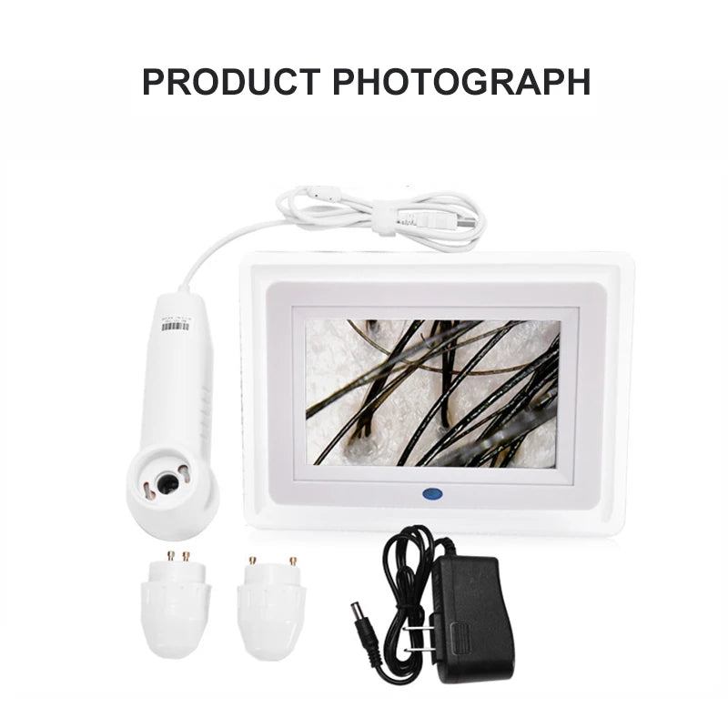 Digital photo frame with accessories on a white background