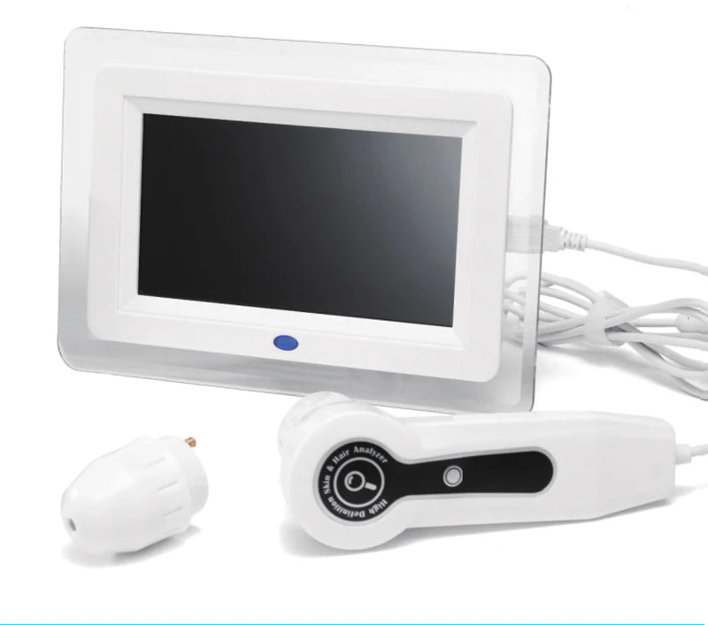 Digital photo frame with remote control on a white background