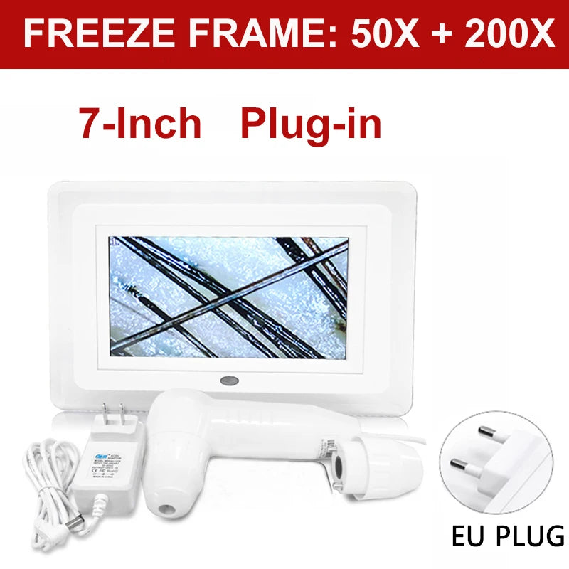 7-inch plug-in device with freeze frame feature on a white background