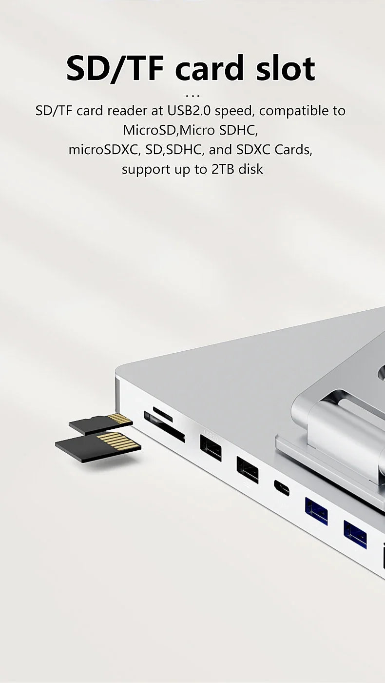 SD/TF card slot with card reader on a white background
