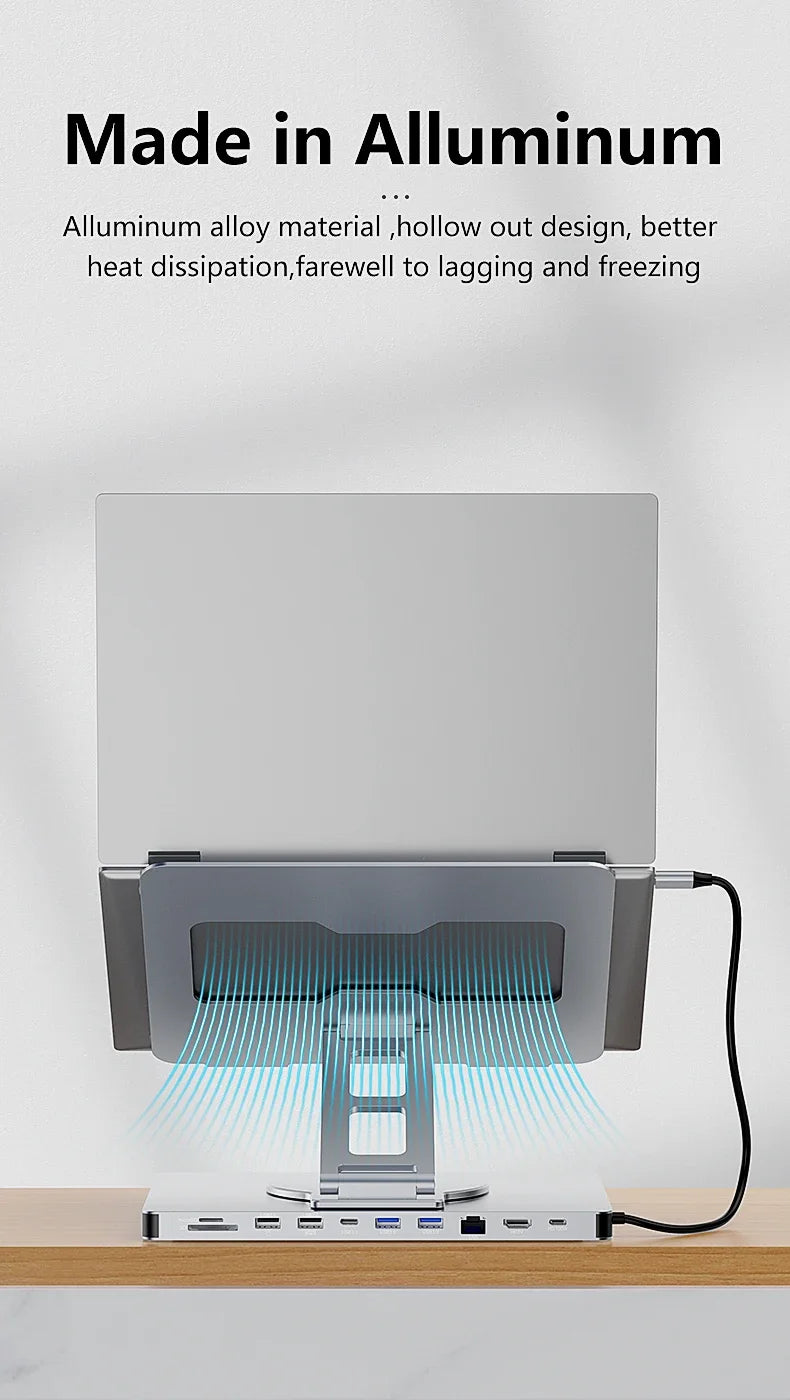 Laptop cooling pad with aluminum material on a white background