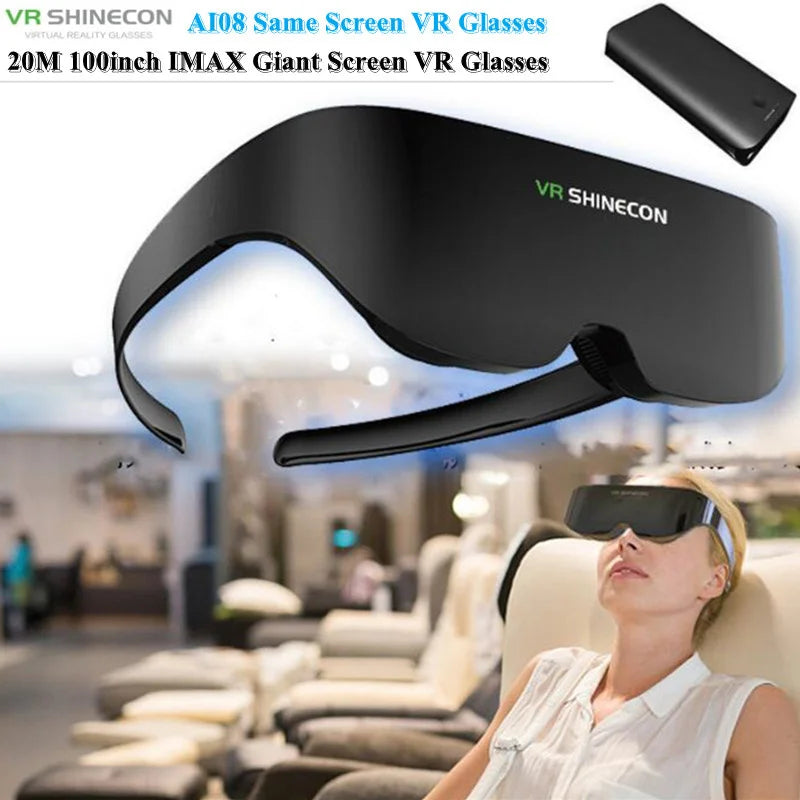 4K VR Headset - All-in-One Smart 3D Virtual Reality Glasses with Giant Screen Display