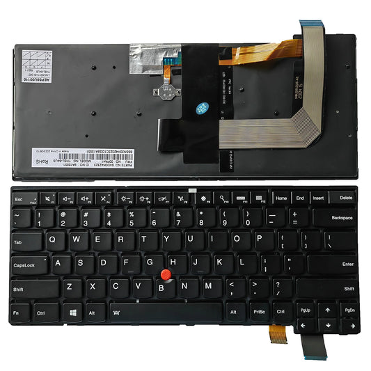 Black keyboard with visible circuitry on a white background